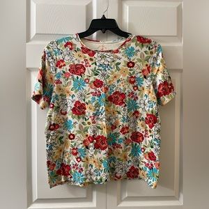 🐮White stag floral short sleeve shirt🐮